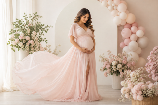 Best Flowy Maternity Dress for Baby Shower Photos