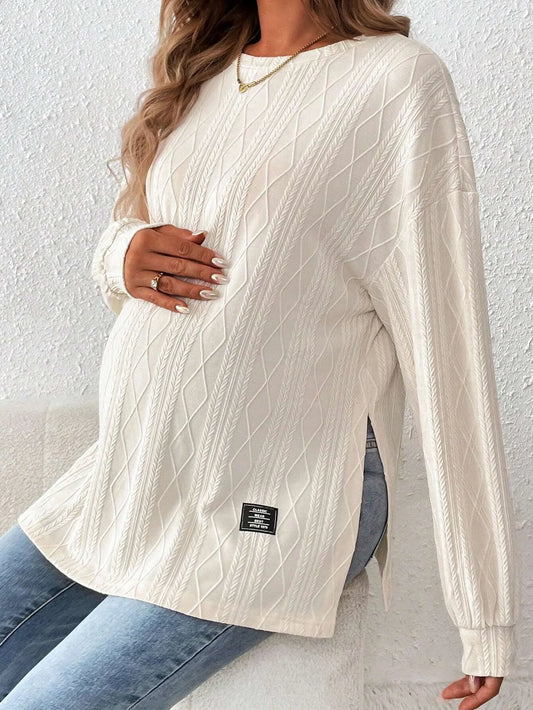 Everyday Comfort Maternity Textured Pullover