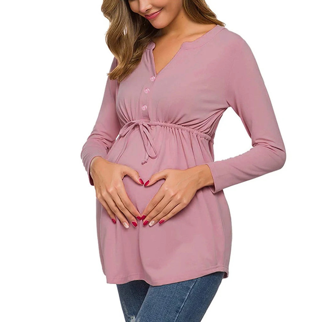 Long Sleeve Maternity & Nursing Top