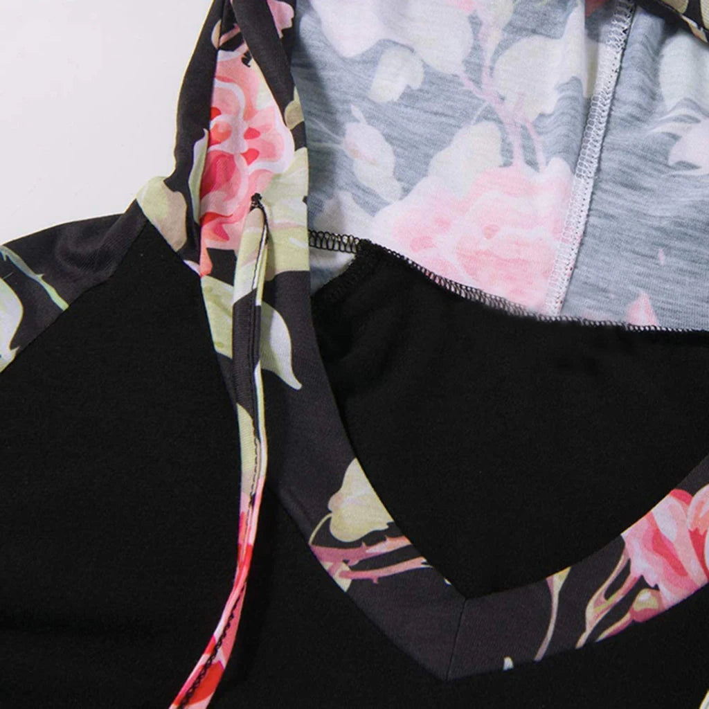 Maternity V-Neck Hoodie