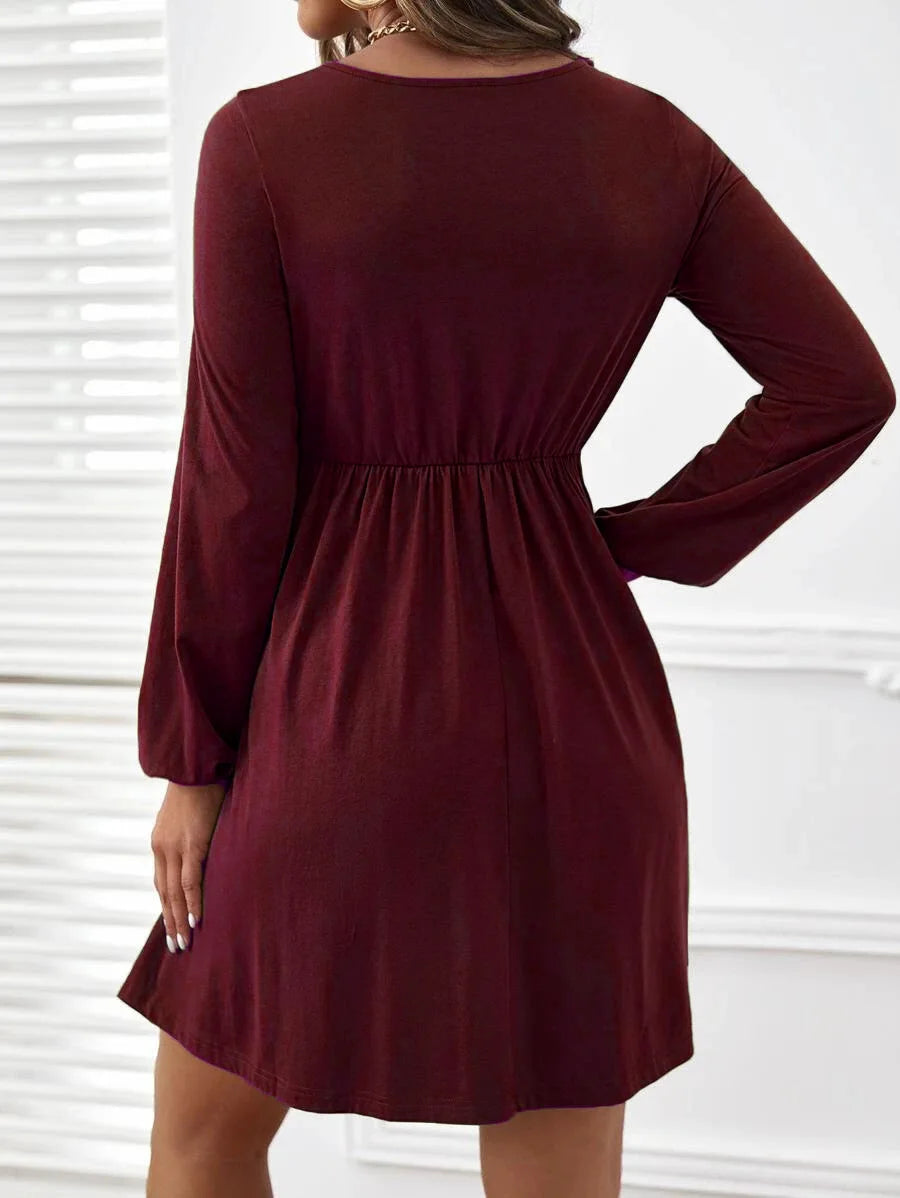 Maternity Button-Front A-Line Dress