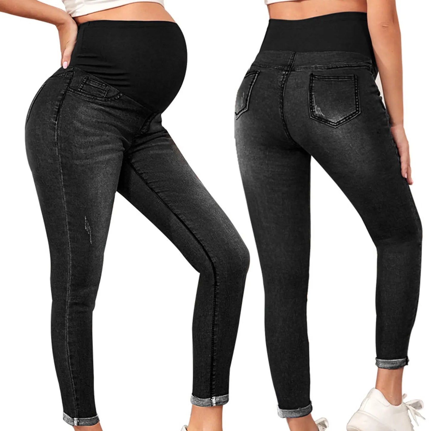 Maternity High-Waist Stretch Denim Jeans