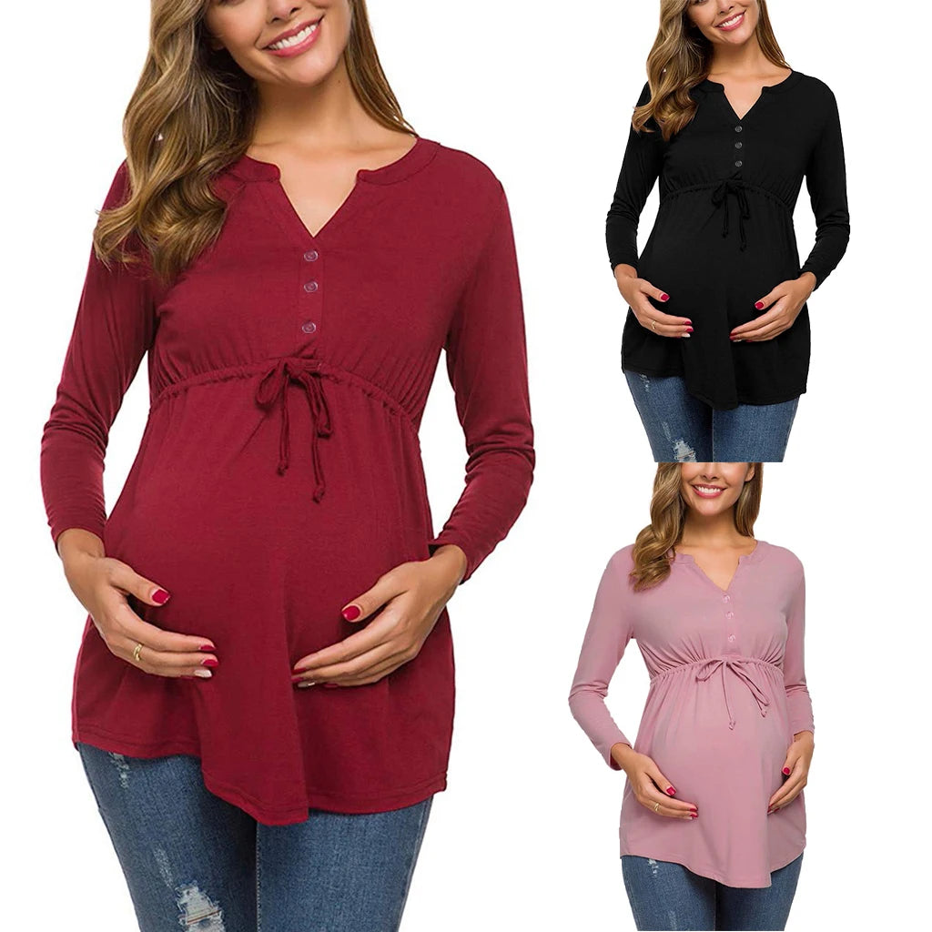 Long Sleeve Maternity & Nursing Top