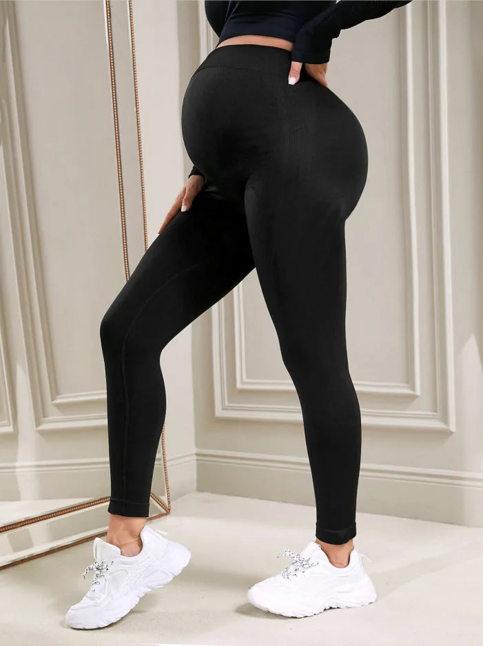 Second Skin Maternity Leggings – High-Waist Belly Support