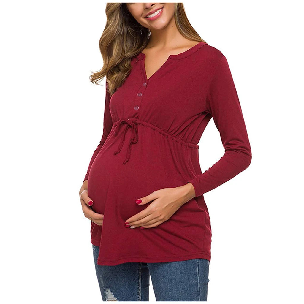 Long Sleeve Maternity & Nursing Top